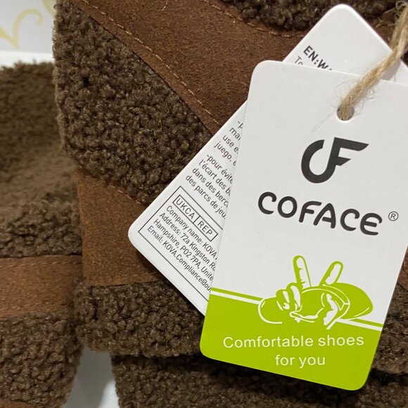 CoFace Unisex Fuzzy Plush Open-Toe Slip ons With Adjustable Buckle Straps NWT - Picture 11 of 11